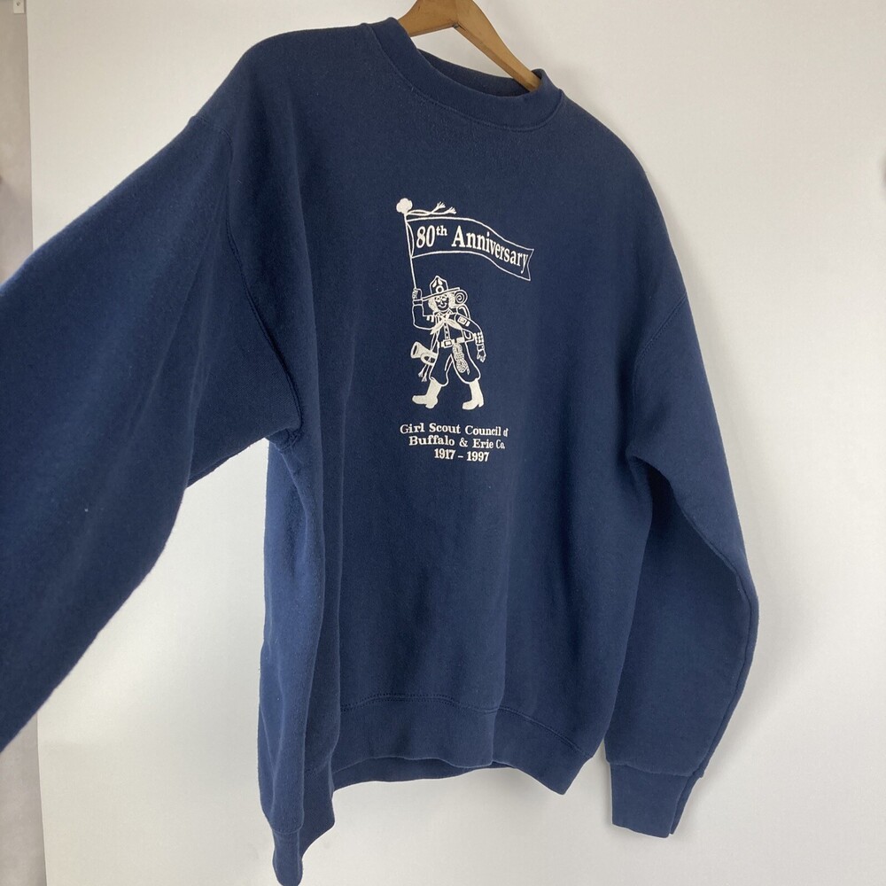 VTG 90s Girl Scouts WNY Erie County Buffalo NY Adult XL Crew Neck Sweatshirt - Picture 3 of 5